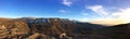 Panoramic mountain landscape in altitude in Lebanon. with a view on the village of Faraya until the mediterranee Wilderness