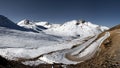 Panoramic mountain pass in Sichuan, Tibetan Himalayan mountains, in China Royalty Free Stock Photo