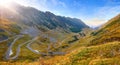 Romania. Panoramic mountain road Transfagarasan highway Royalty Free Stock Photo