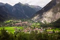 Panoramic mountain views of Dormitz and Nassereith village, Austria.