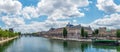 Panoramic of Musee d`Orsay and Seine river - Paris, France