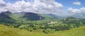 Panoramic of the Newlands Valley, Lake District Royalty Free Stock Photo