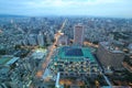 Panoramic night scene of Taipei downtown Royalty Free Stock Photo