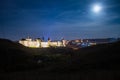 Night view of ancient fortress castle in Kamianets-Podilskyi, Khmelnytskyi Region, Ukraine. Old ÃÂastle photo on a Royalty Free Stock Photo