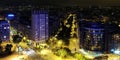 Panoramic night view of Barcelona Royalty Free Stock Photo