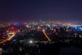 Panoramic night view of Beijing cityscape, view from Central Television Tower
