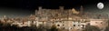 Panoramic night view of Bracciano in the moonlight Royalty Free Stock Photo