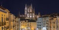 Night View of Burgos Cathedral, Spain Royalty Free Stock Photo