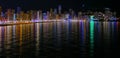 Panoramic night view of cityscape from Benidorm, Spain Royalty Free Stock Photo