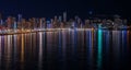 Panoramic night view of cityscape from Benidorm, Spain Royalty Free Stock Photo