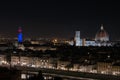 Panoramic night view of Florence from Piazzale Michelangelo Royalty Free Stock Photo