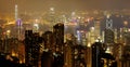 Night Skyline of Hong Kong Royalty Free Stock Photo