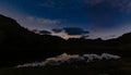 A Panoramic night view of the Plough Blea Tarn Royalty Free Stock Photo