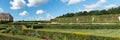 Panoramic of North Parterre in Versailles Gardens - France Royalty Free Stock Photo