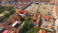 Panoramic of old town with stone streets