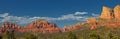 Panoramic Orange Rock Formations at Sedona, Arizona Royalty Free Stock Photo