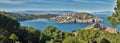 Panoramic over cala montgo where you can see the snowy mountains