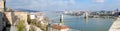 Panoramic overview of Budapest with Parliament building