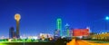 Panoramic overview of downtown Dallas Royalty Free Stock Photo