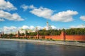 Panoramic overview of downtown Moscow with Kremlin Royalty Free Stock Photo