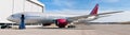 Panoramic passenger airplane Royalty Free Stock Photo