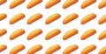 Panoramic pattern, Bread baguette bakery on a white background - Vector