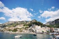 Amafi Mediterranean beach in Naples, Italy