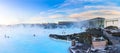 Panoramic photo of Blue Lagoon in Iceland