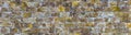 Panoramic photo of a brick wall. Texture for design. it is horizontal modern stone wall for pattern and background. Royalty Free Stock Photo