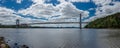 Panoramic photo of George Washington Bridge over H Royalty Free Stock Photo
