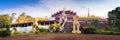 Panoramic photo giant statue Reclining Buddha Royalty Free Stock Photo