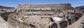 Panoramic photo of the inside of the Colosseum in Rome