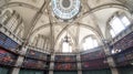 Panoramic photo of the interior of the historic Octagon Library at Queen Mary, University of London, Mile End UK. Royalty Free Stock Photo