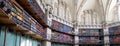 Panoramic photo of the interior of the historic Octagon Library at Queen Mary, University of London, Mile End UK. Royalty Free Stock Photo