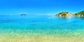 Panoramic photo of Ithaca beach Greece