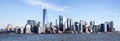 Panoramic photo of the Manhattan skyline Royalty Free Stock Photo