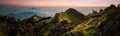 Panoramic photo of Mount Merbabu Royalty Free Stock Photo