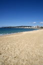 Sandy beach at Palamos in Catalonia Spain Royalty Free Stock Photo