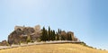 Panoramic photo of the pueblos blancos Olvera. Royalty Free Stock Photo