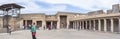 Panoramic photo of the site with the bathhouses Terme Stabiane in Pompeii, Italy Royalty Free Stock Photo