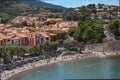 Panoramic photo of the town Collioure. South of France