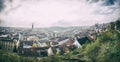 Panorama of Trebic town, Czech, analog filter