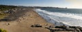 Playa Blanca, Lota. Chile.With vacationers. Royalty Free Stock Photo