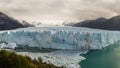 Panoramic pic of the Perito Moreno Glacier in El Calafate city, south of Patagonia in Argentina. Glaciers National Park Royalty Free Stock Photo