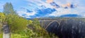 Panoramic picture of the Bloukrans Bridge in South Africa\'s Tsitsikama National Park