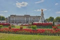 Buckingham Palace in Summer with beautiful garden