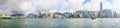 Panoramic picture of the Hongkong skyline from Victoria harbour