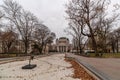 Panoramic picture of Ivan Vazov National Theatre in the city centre of Sofia, Bulgaria Royalty Free Stock Photo