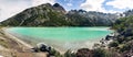 Panoramic picture of Laguna Esmeralda in Tierra del Fuego near Ushuaia, Patagonia, Argentina Royalty Free Stock Photo