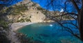 Panoramic picture of lovely Platja des Coll Baix